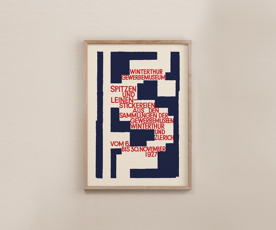 Ernst Keller 1927 Winterthur Gewerbemuseum Swiss Typographic Poster - Image 3