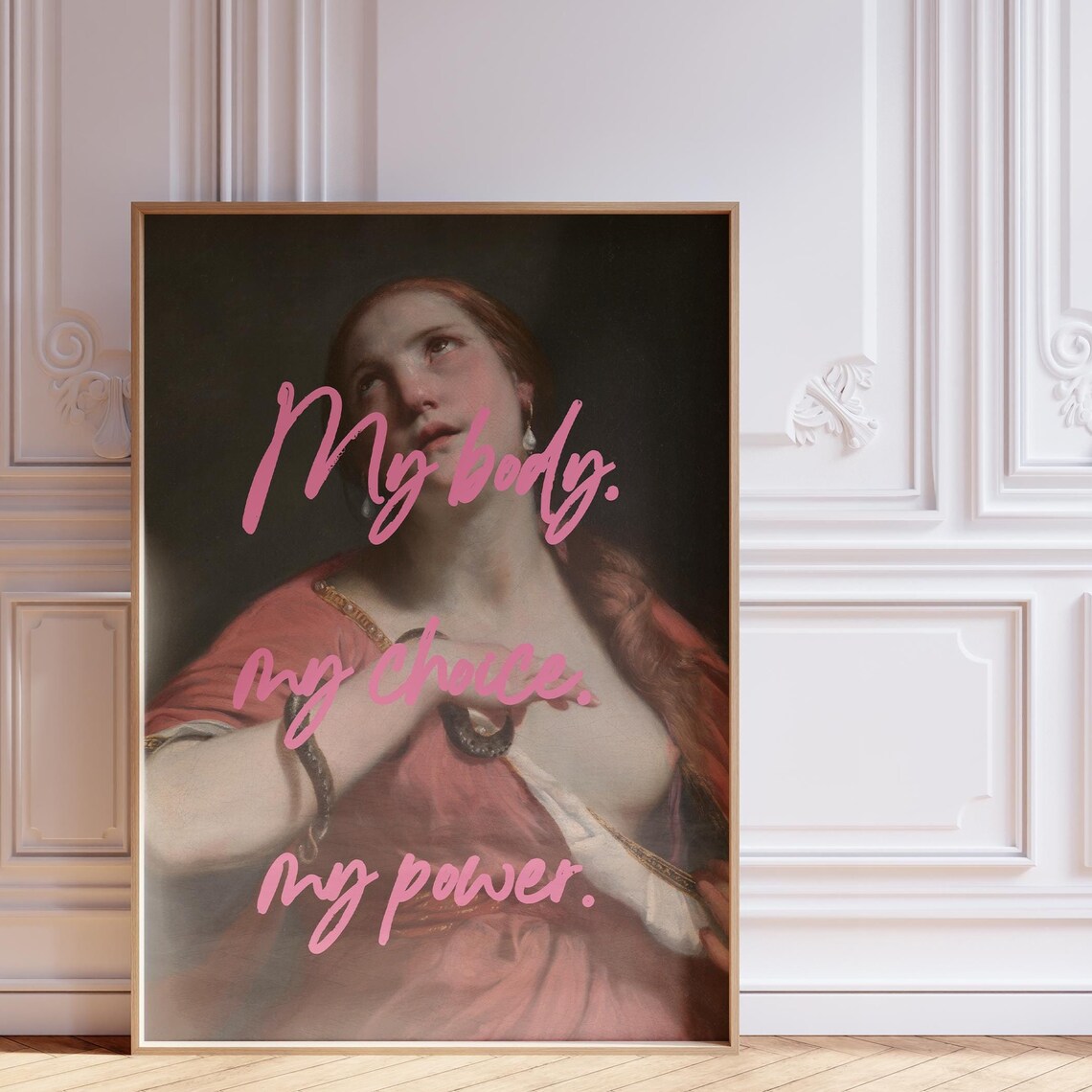 My Body My Choice Altered Art Print, Feminist Decor