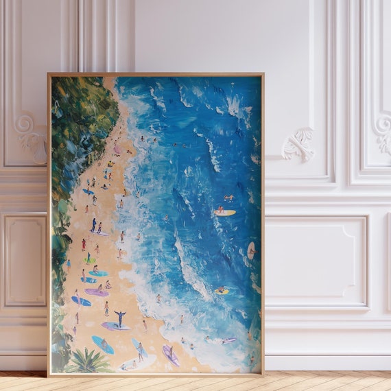 Surf Poster Retro Beach Print As Above Couch Art Surf Poster Or Coastal Prints For Aesthetic Room Decor Boho Decor Beach Poster Waves