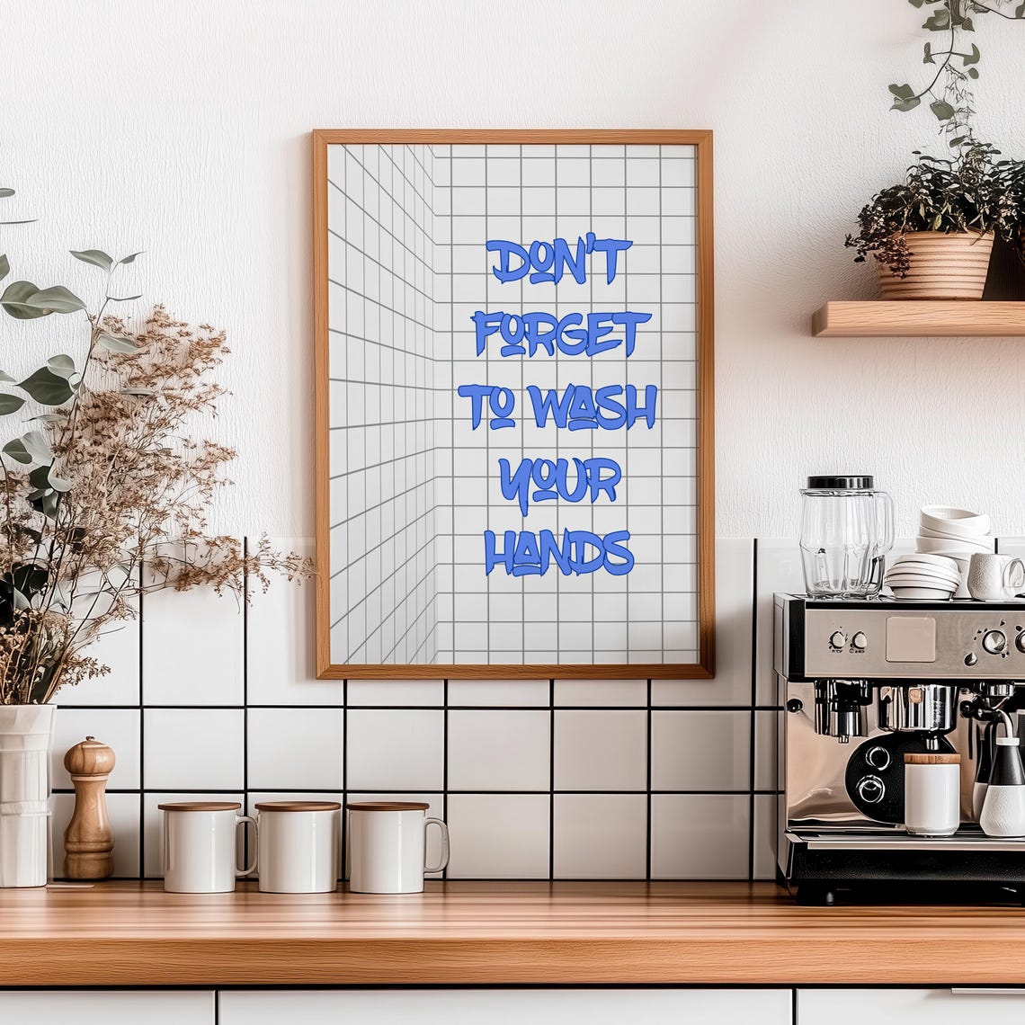 Dont Forget To Wash Your Hands Print Aesthetic Kitchen Wall Art Kitchen Poster Cute Minimalist Poster Bathroom Decor Daily Remember - Image 7