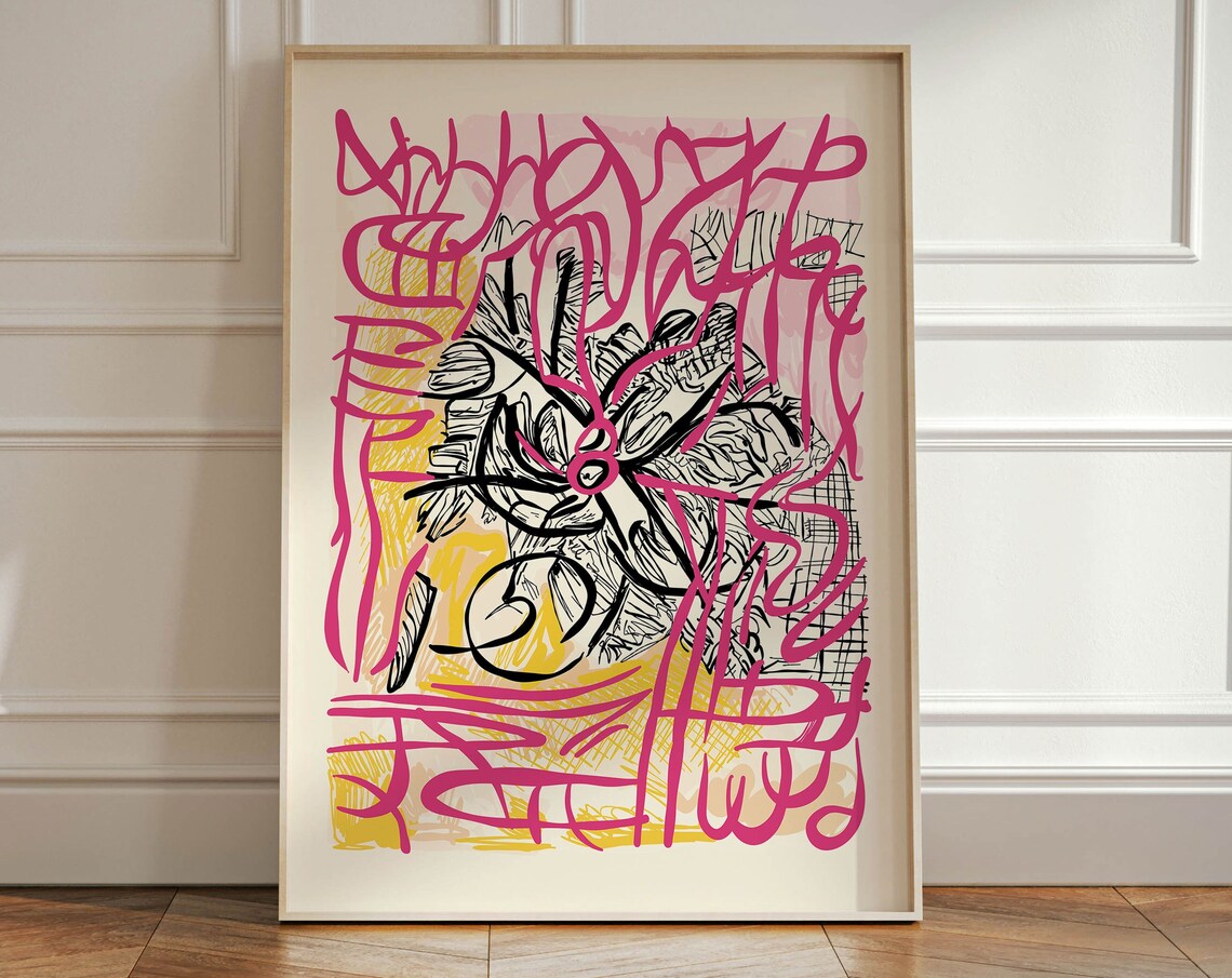 Colorful Eclectic Boho Art Print, Gift For Friend