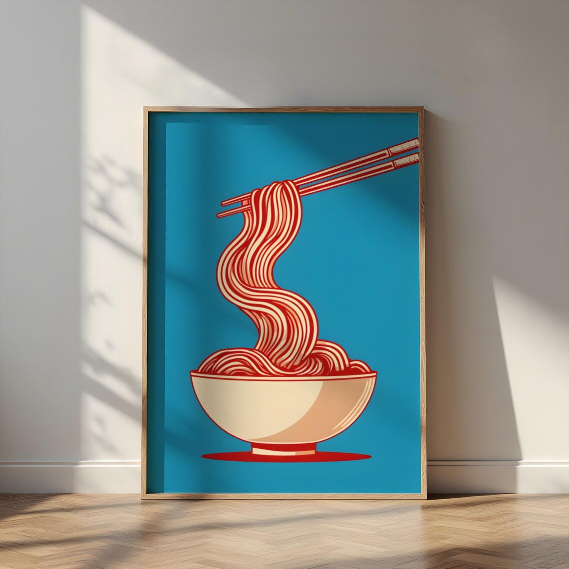 Ramen Noodle Art Print, Japanese Kitchen Decor