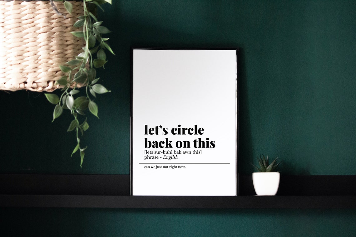 Circle Back On This Funny Office Definition Phrase Humor Poster - Image 2