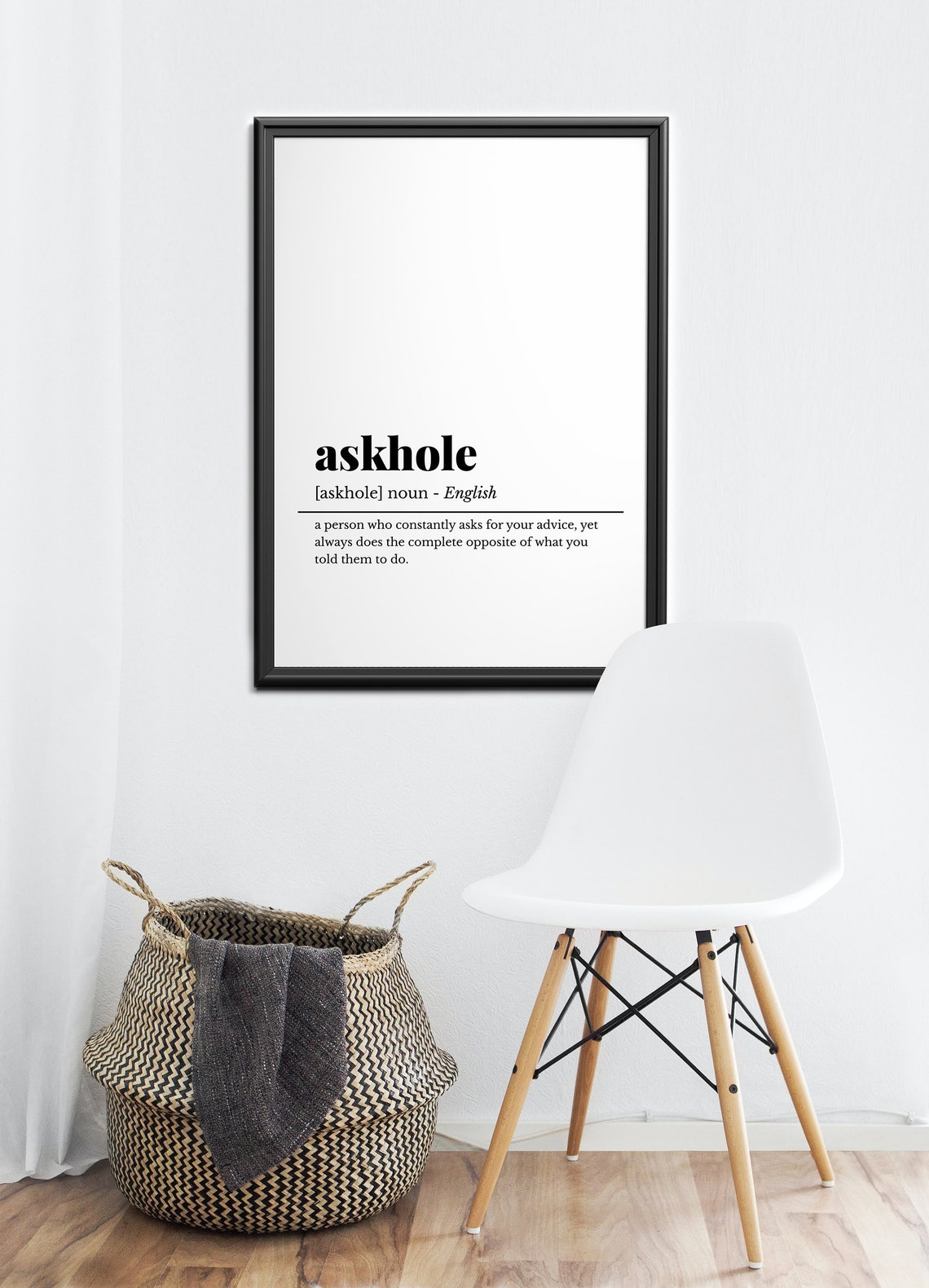 Askhole Funny Definition Poster Sarcastic Office Humor Wall Decor - Image 4