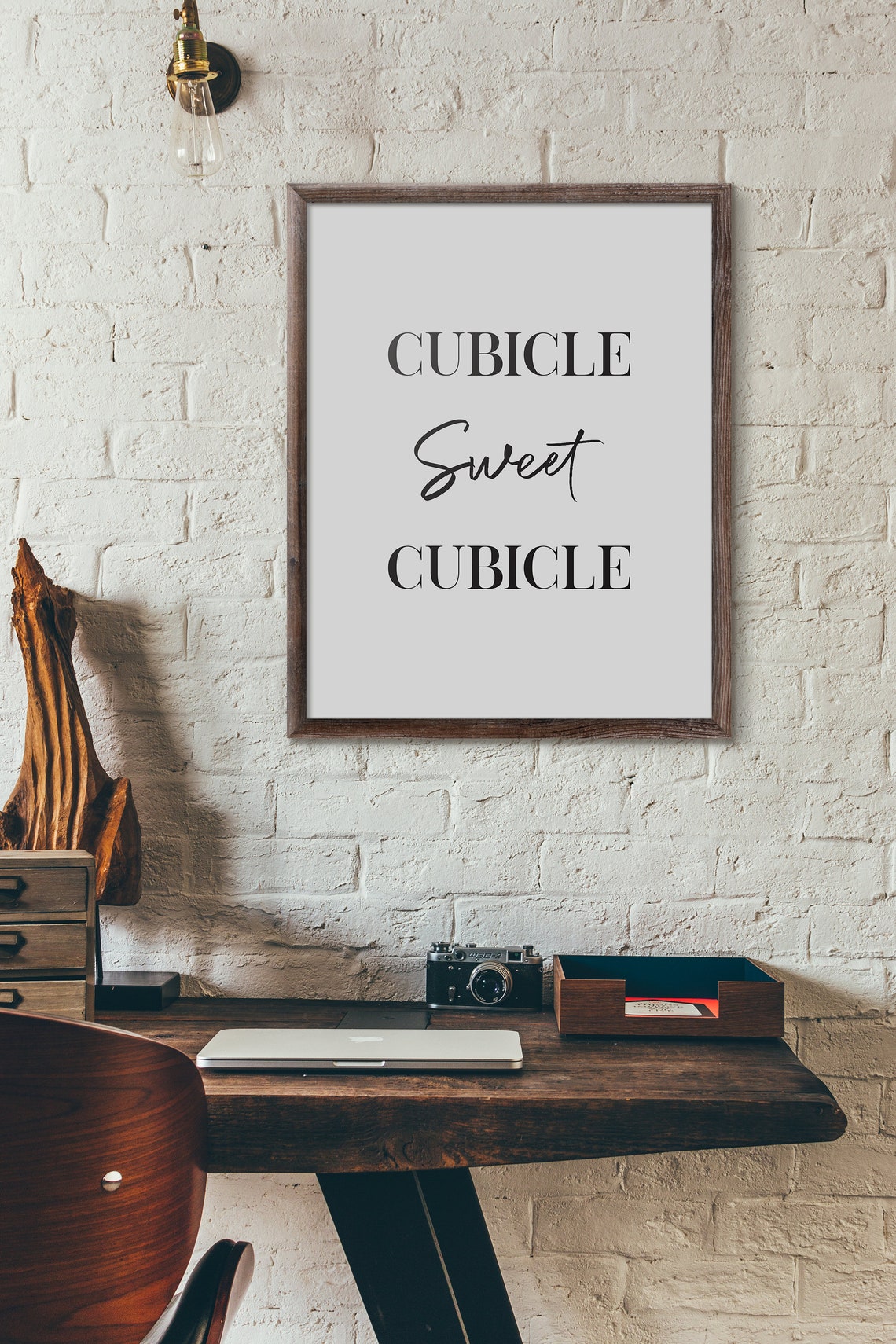 Cubicle Sweet Cubicle Funny Office Decor Quote Typography Style Poster - Image 3