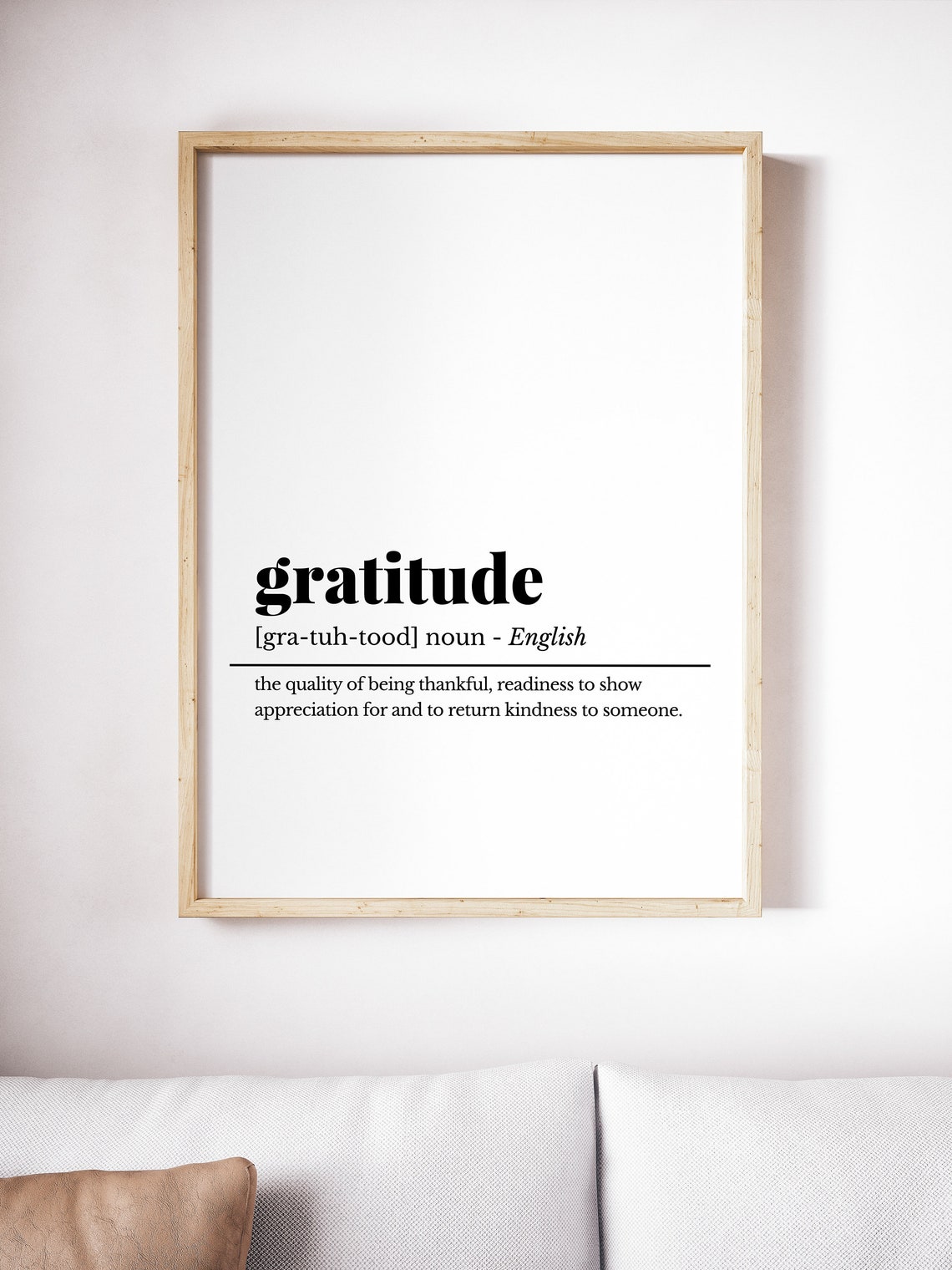 Gratitude Definition Thankful Quote Inspirational Office Decor Print - Image 5