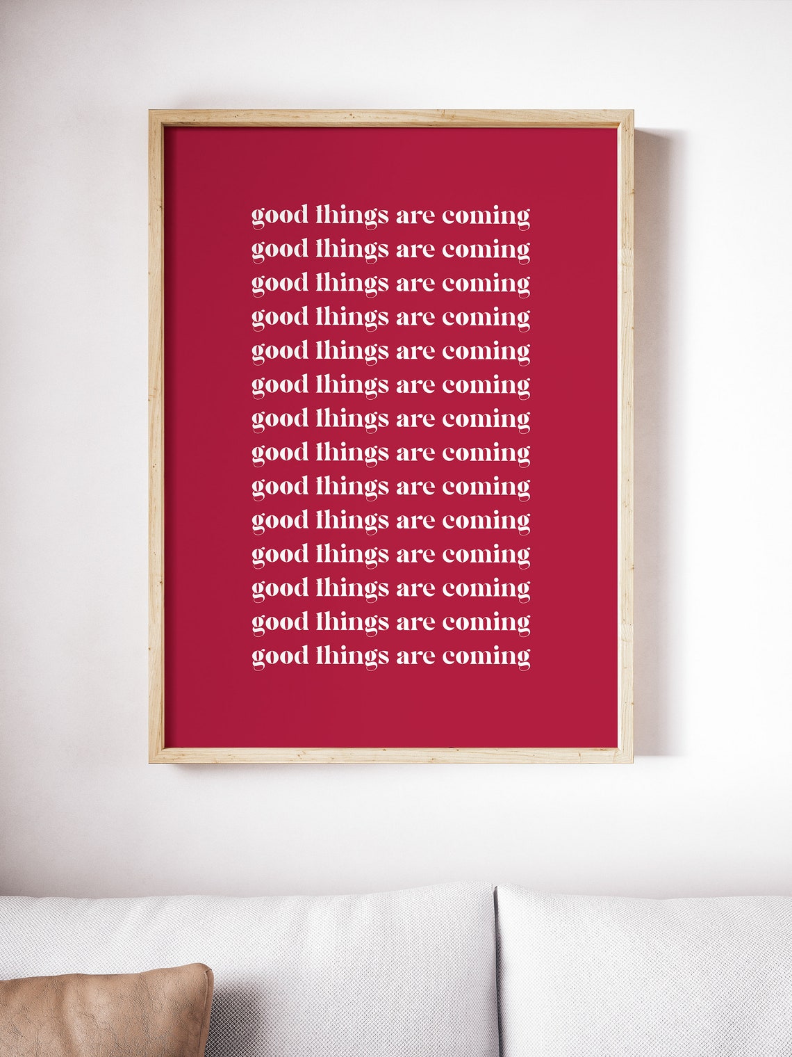 Good Things Are Coming Christmas Quote Minimalist Typography Poster - Image 2