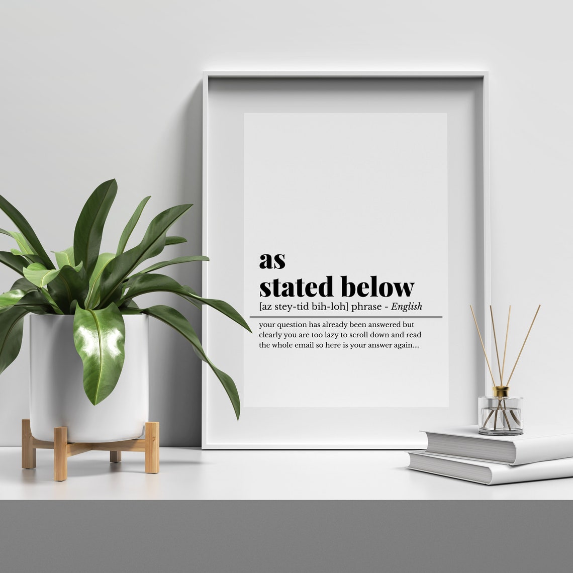 As Stated Below Funny Office Definition Phrase Sarcastic Poster - Image 5