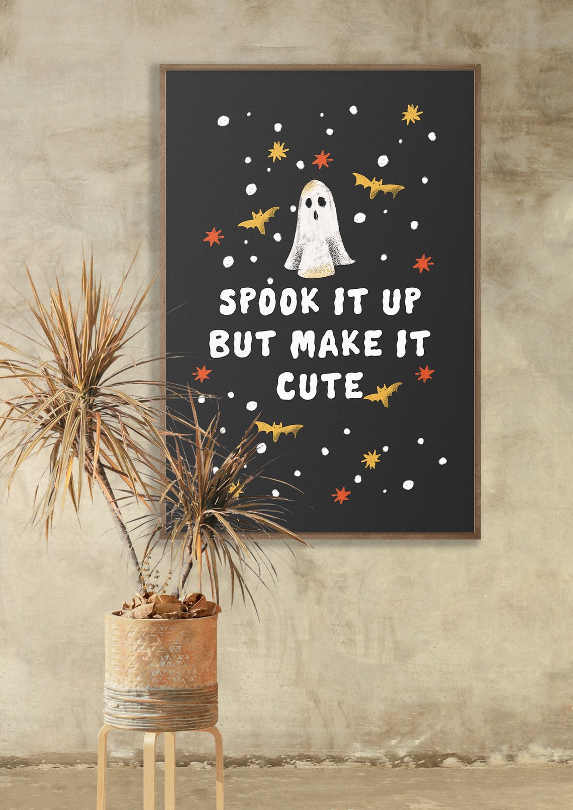 Spook It Up But Make It Cute Ghost Bats Halloween Party Poster - Image 5