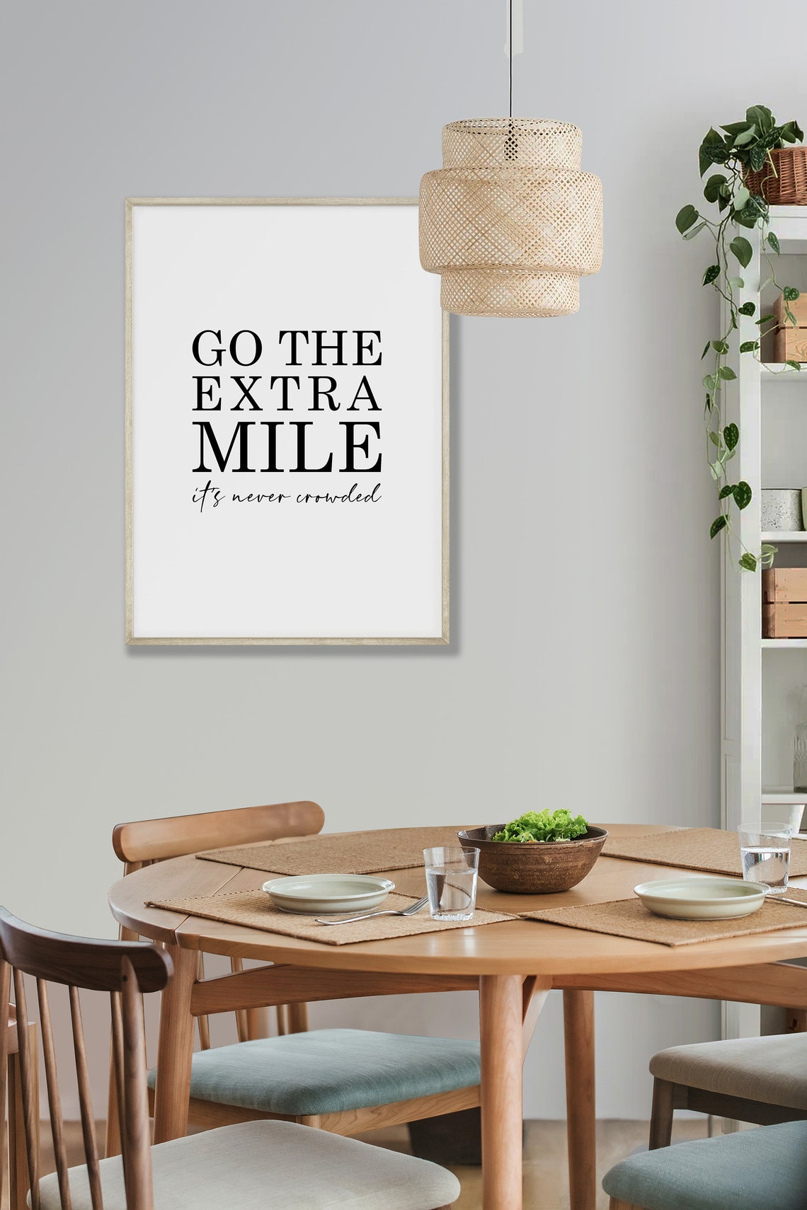 Go The Extra Mile Quote Print Motivational Success Office Wall Decor - Image 4