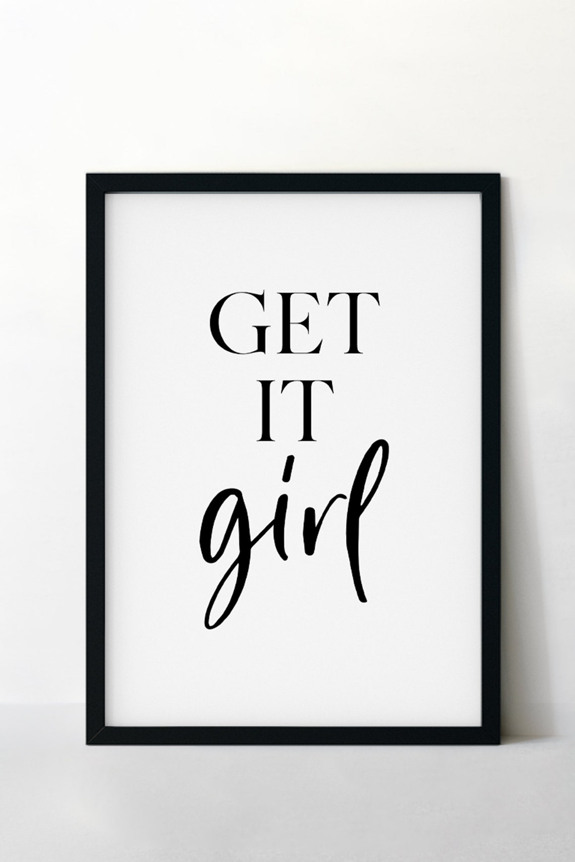Get It Girl Bold Feminist Motivational Girl Power Gift Poster - Image 4