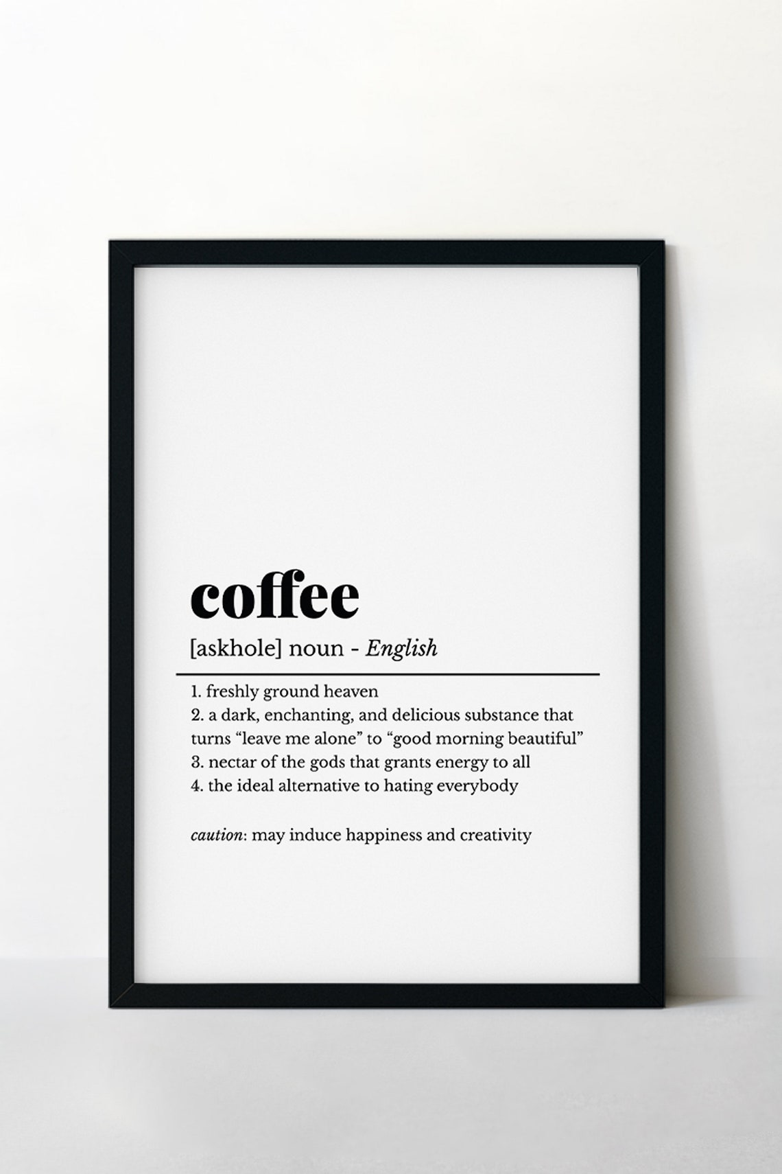 Coffee Funny Dictionary Definition Freshly Ground Heaven Poster - Image 2