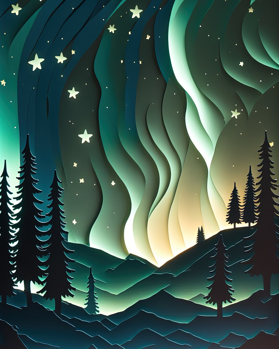 Northern Lights Print, Minnesota Scenery Art Print - Image 5