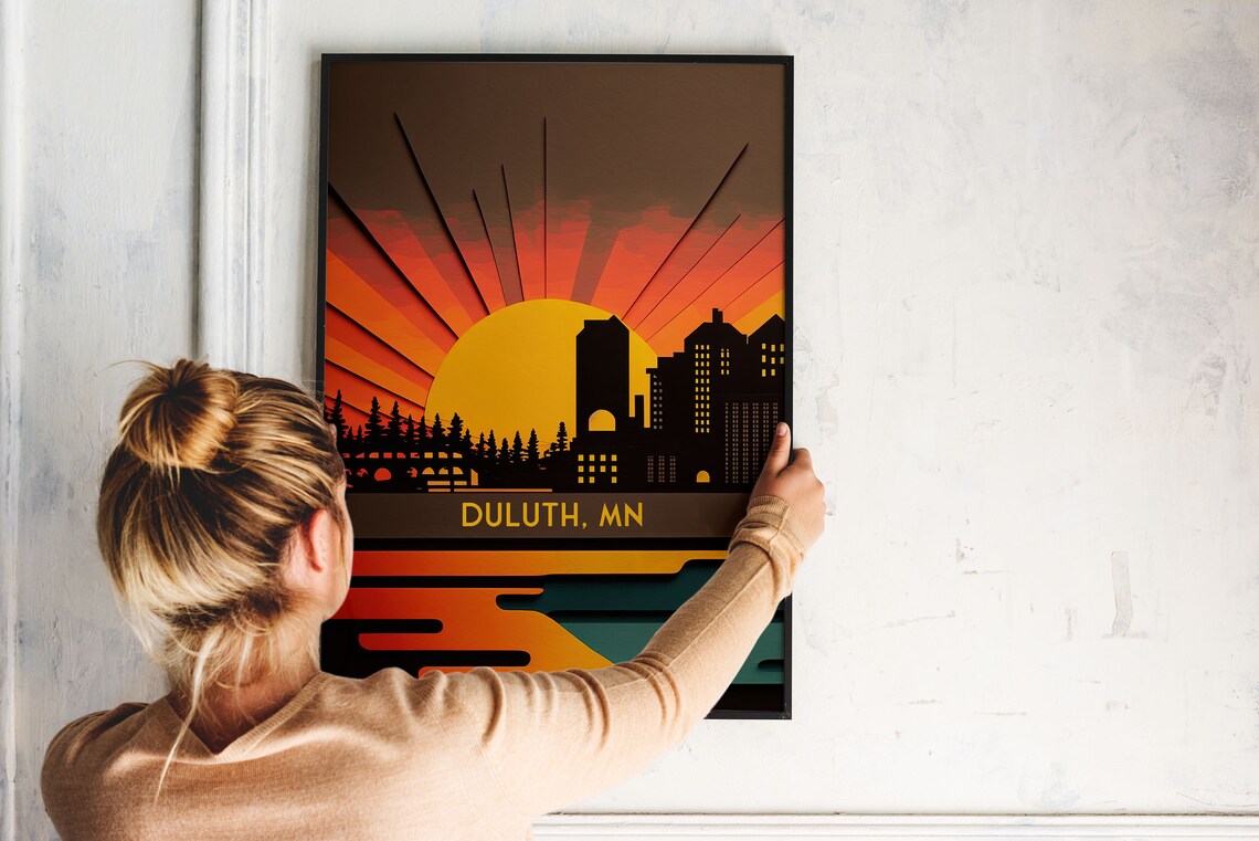 Duluth Minnesota Lake Superior Travel Poster - Image 2