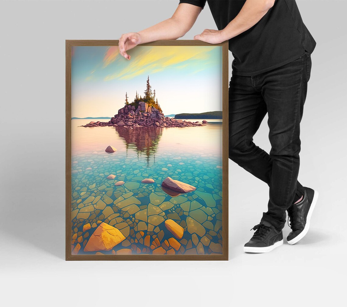 Lake Superior Shore Duluth Minnesota Art Print - Image 2