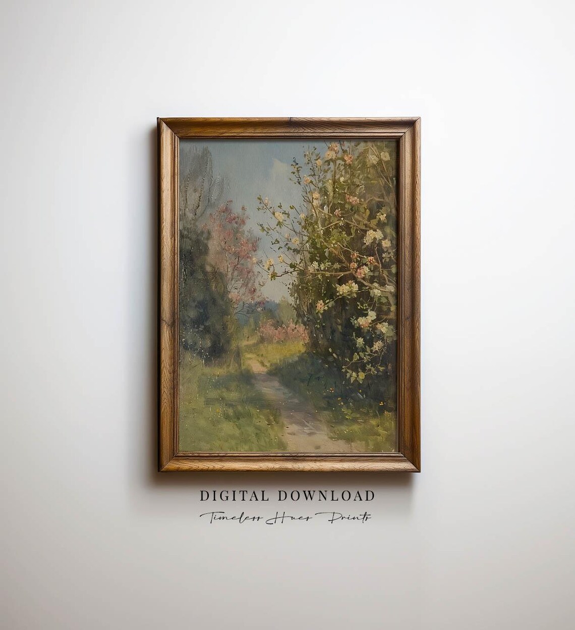 Vintage English Garden Oil-Style Art Print