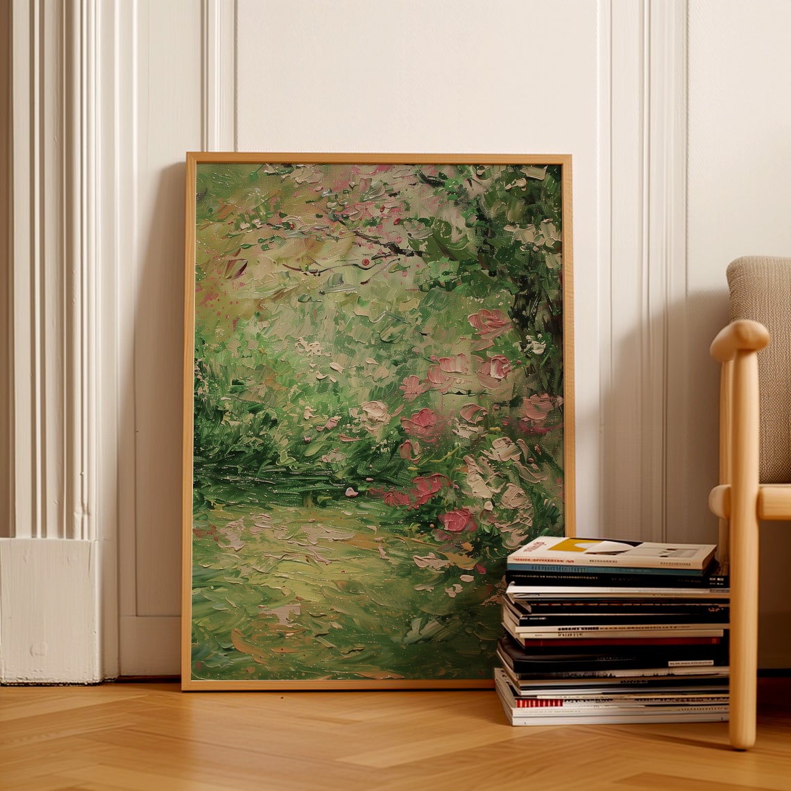 Spring Print Flower Garden Painting Floral Print Art Nature Painting Floral Painting Landscape Painting Wall Art - Image 2