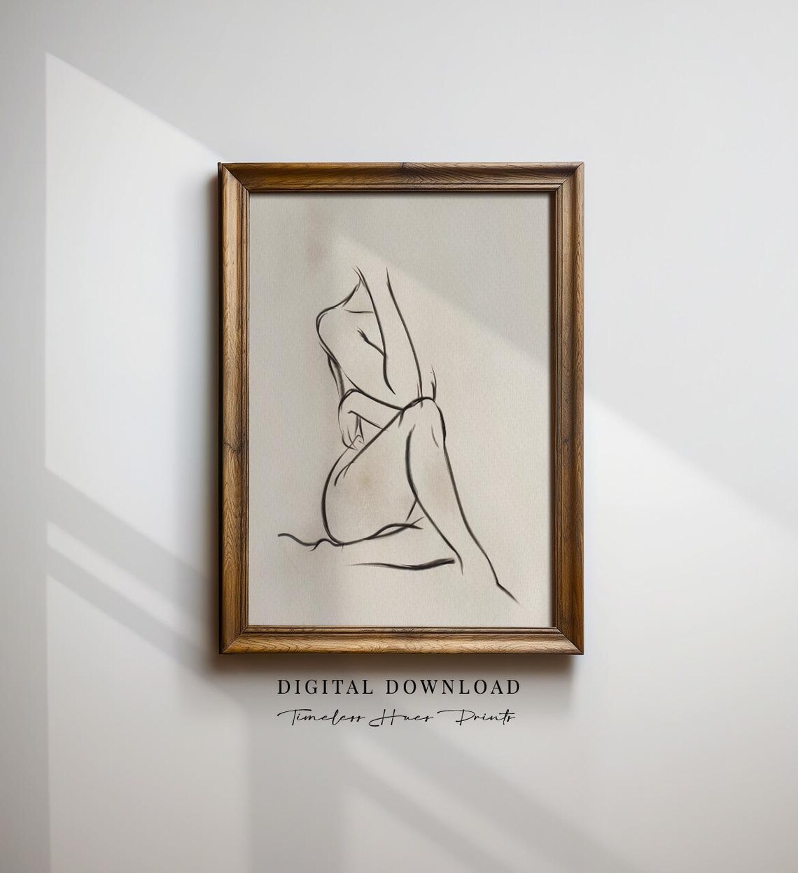 Female Nude Body Line Art Abstract Feminine Silhouette Poster