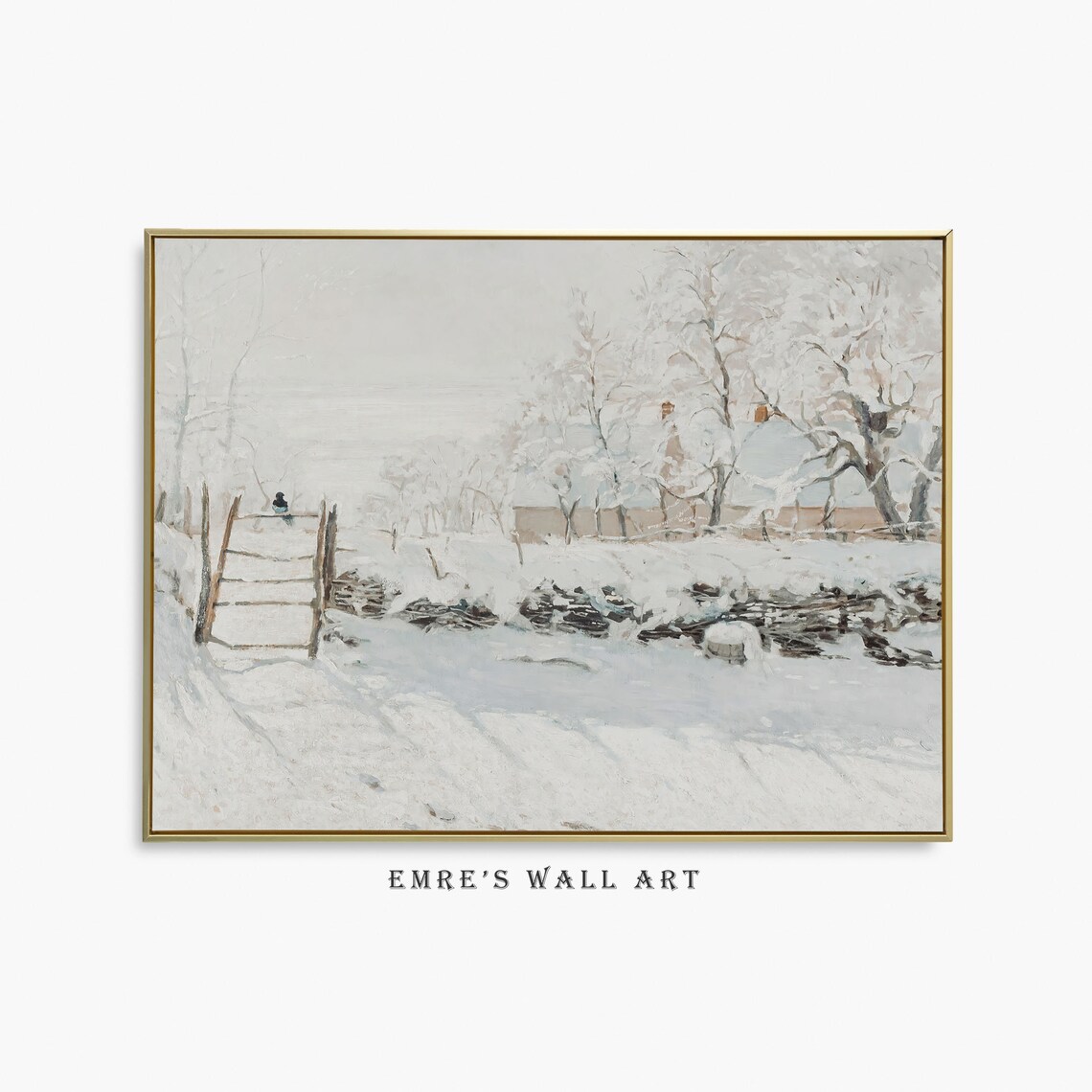 Claude Monet The Magpie Snow Impressionist Masterpiece Poster