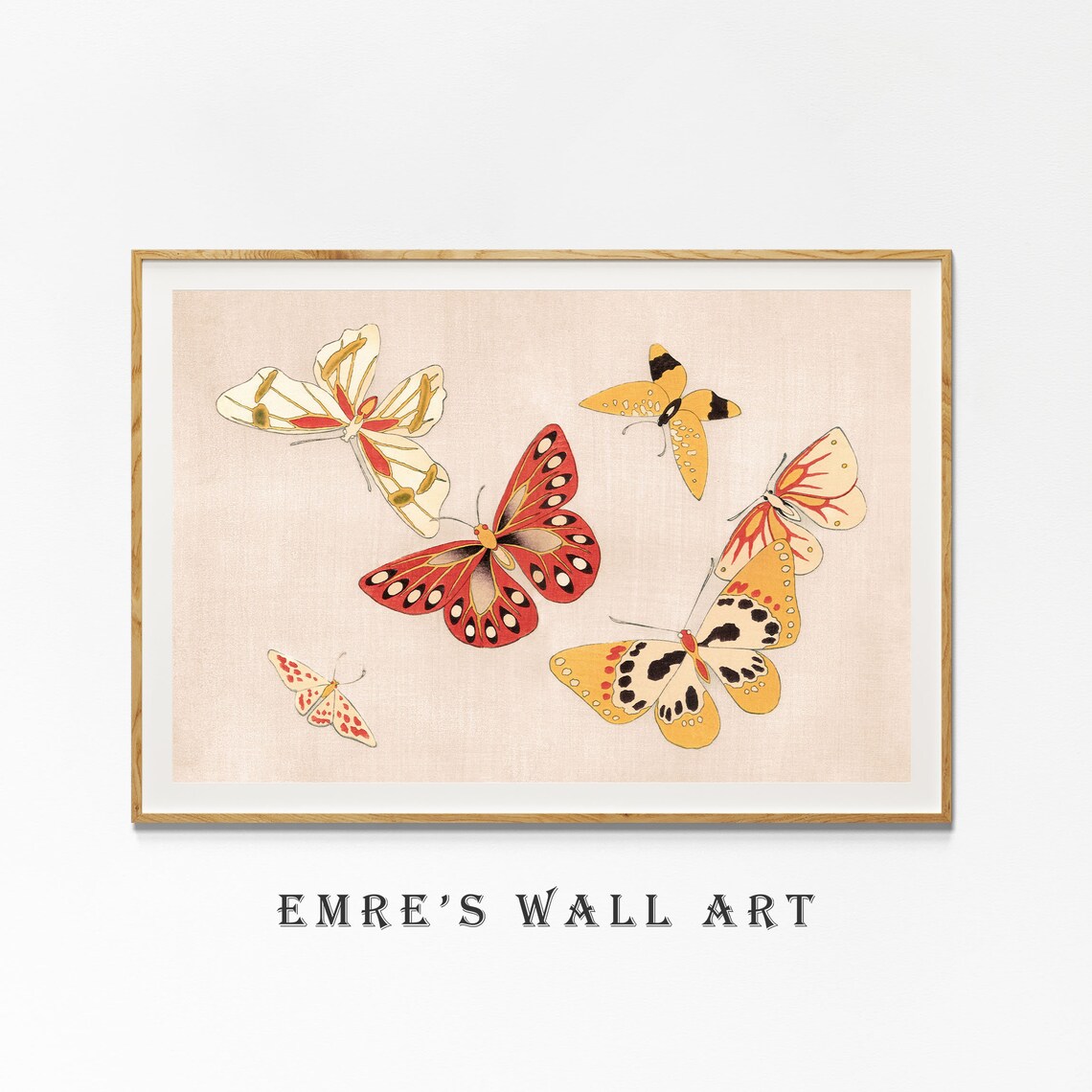 Vintage Butterfly Print, Boho Rustic Country Art - Image 4