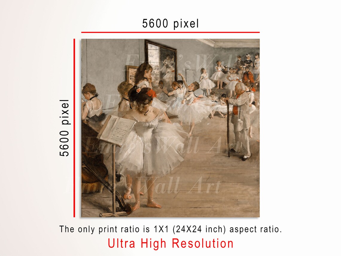 Ballerinas Rehearsing in Dance Studio Classic Vintage Ballet Poster - Image 4