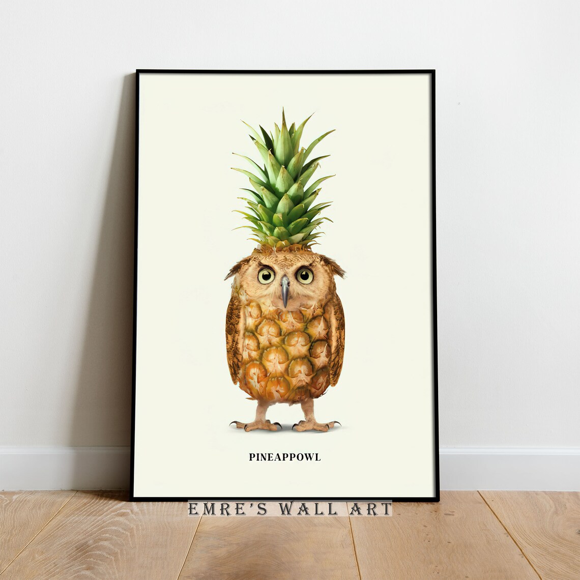 Pineapple Owl Illustration Tropical Wall Art Print - Image 4