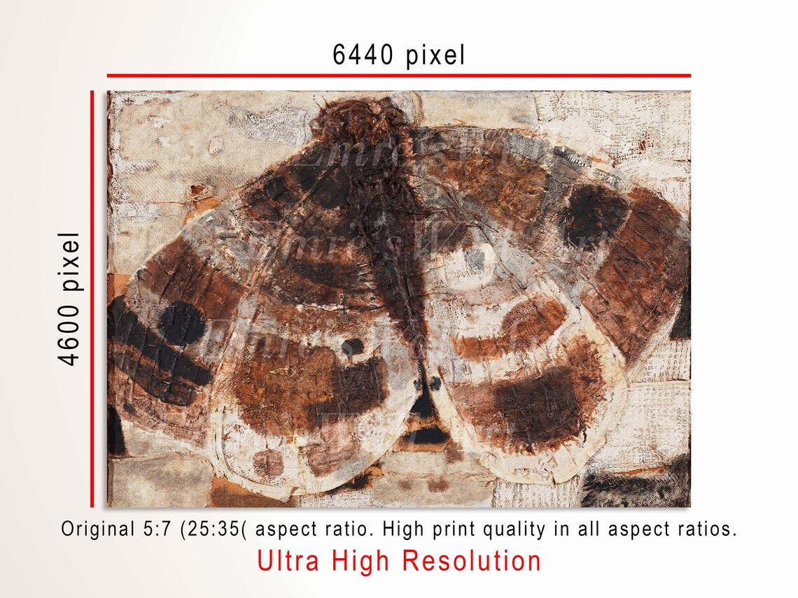 Vintage Butterfly Textile Print, Butterfly Pattern - Image 3