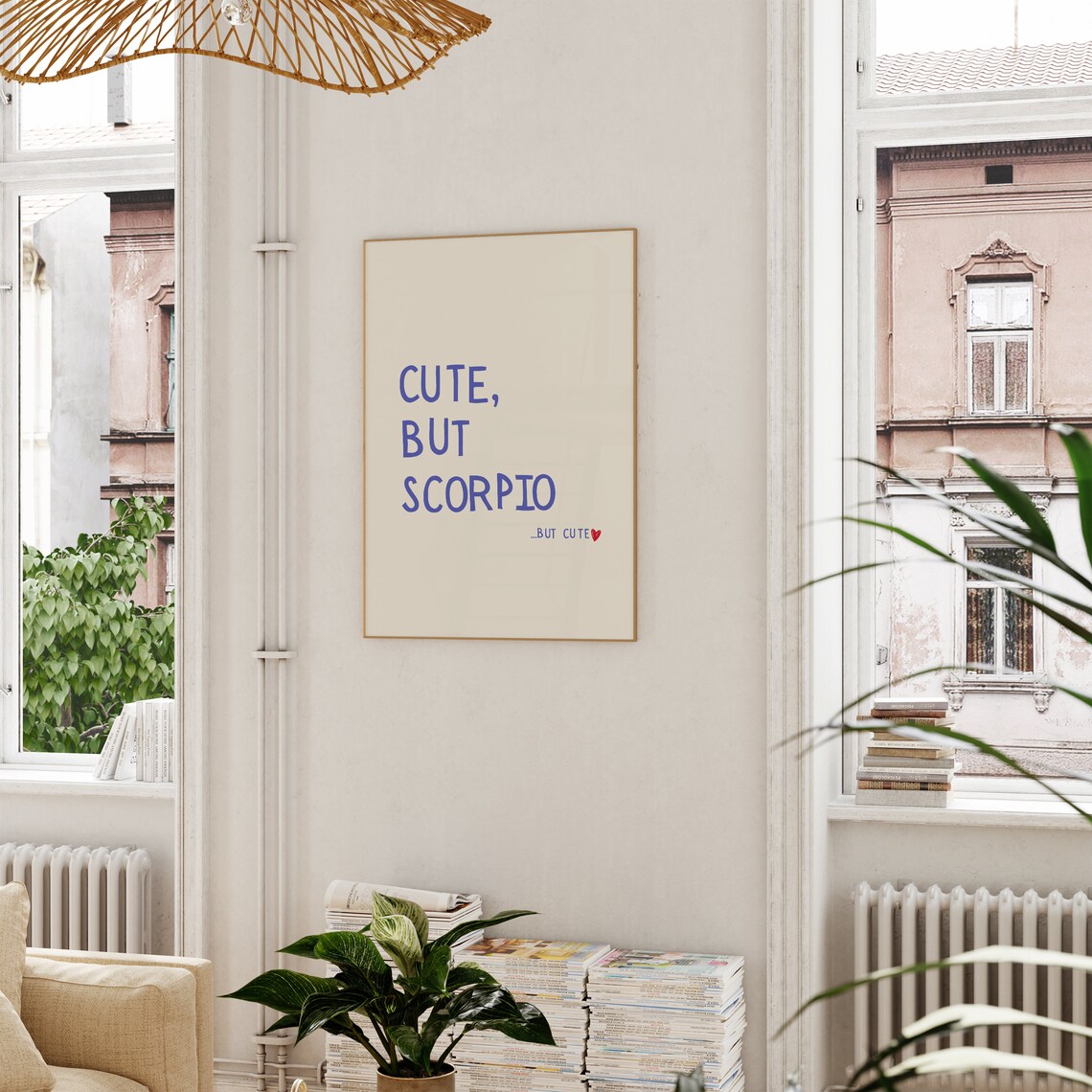 Cute But Scorpio Quote Zodiac Dorm Room Art Print - Image 3