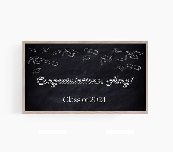 Personalized Graduation Tv Art Custom Graduation Frame Tv Art Custom Grad Frame Tv Art College Grad Tv High School Grad Tv