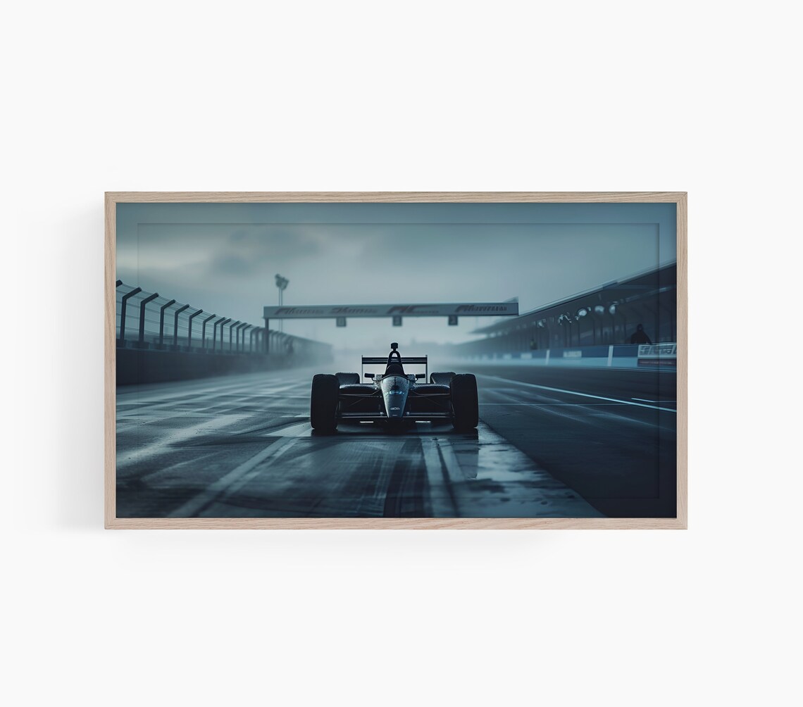 Race Car Art Print, Race Day Party Decor