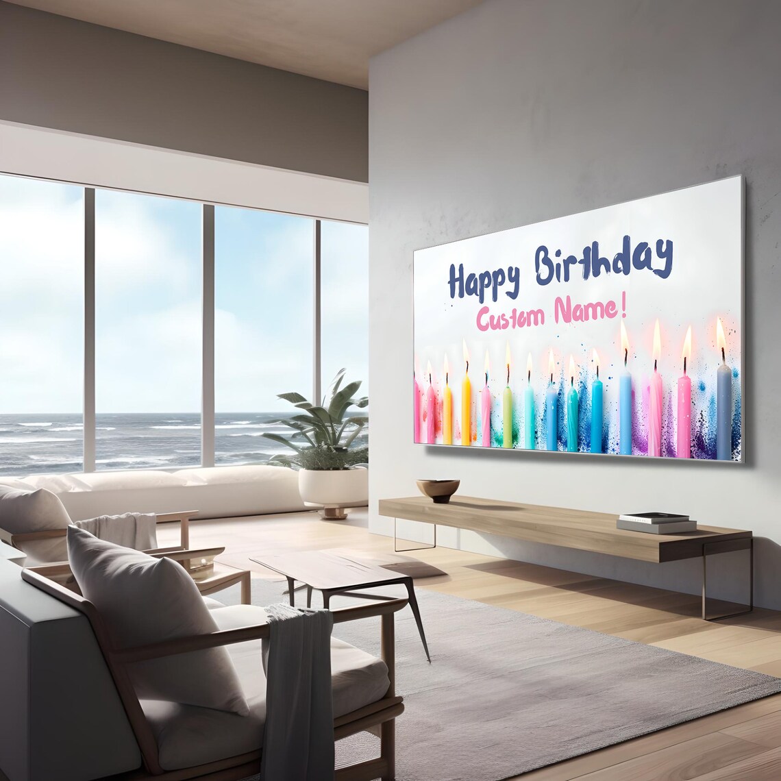 Happy Birthday Personalized TV Art Poster - Image 2