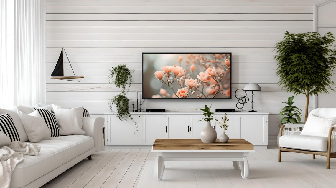 Peach Magnolia Blossoms Soft Focus Spring Flower Photo Poster - Image 2