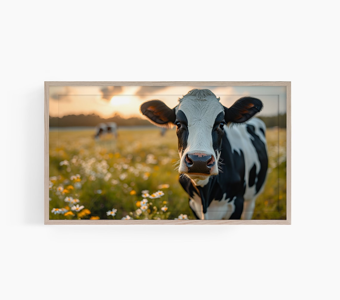 Holstein Cow Farmhouse Art Print, Country Decor