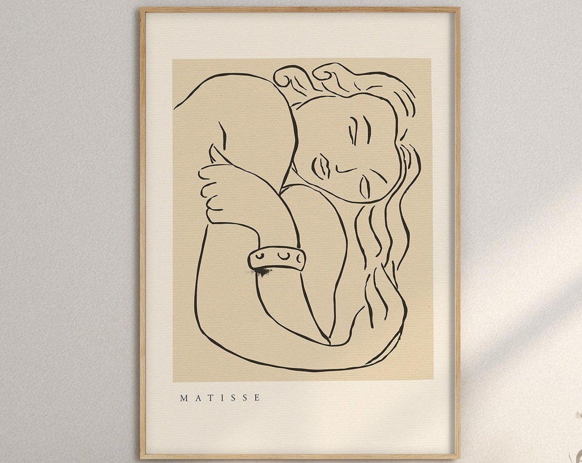 Matisse Exhibition Poster Beige Abstract Art Print
