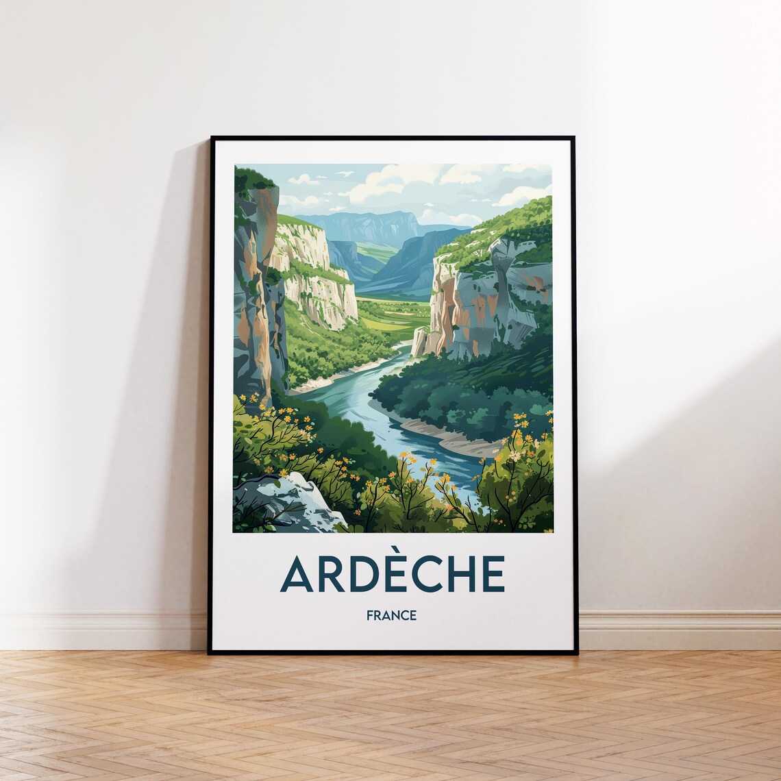 Ardèche France Vintage Travel Poster Art Print