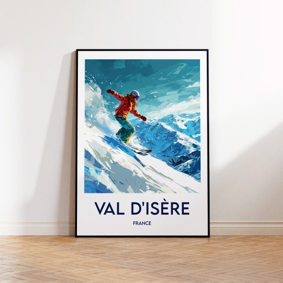 Val Disre Travel Poster Art Print Isre Ski Resort Gift Vintage France
