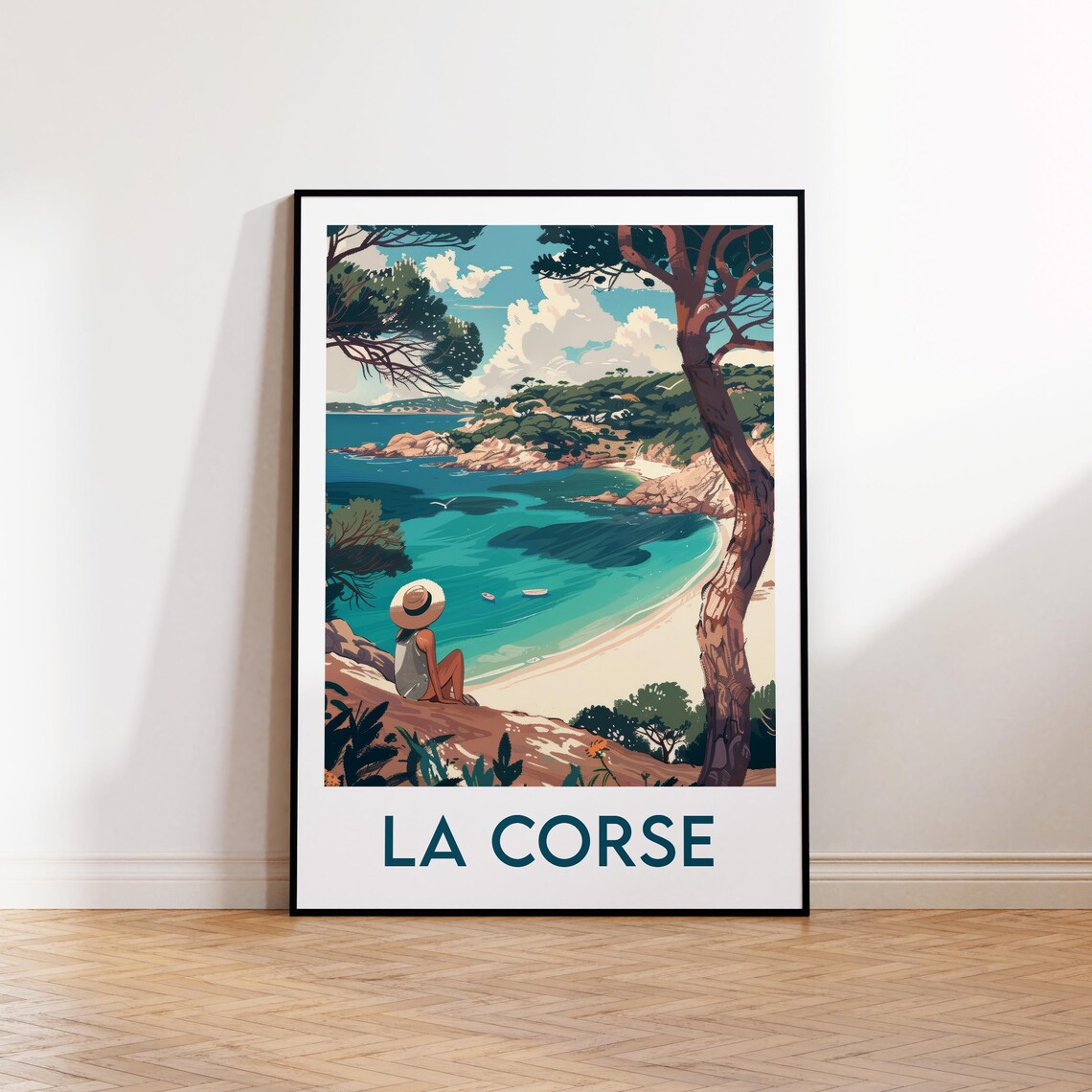 Corsica Vintage Travel Poster, France Art Print