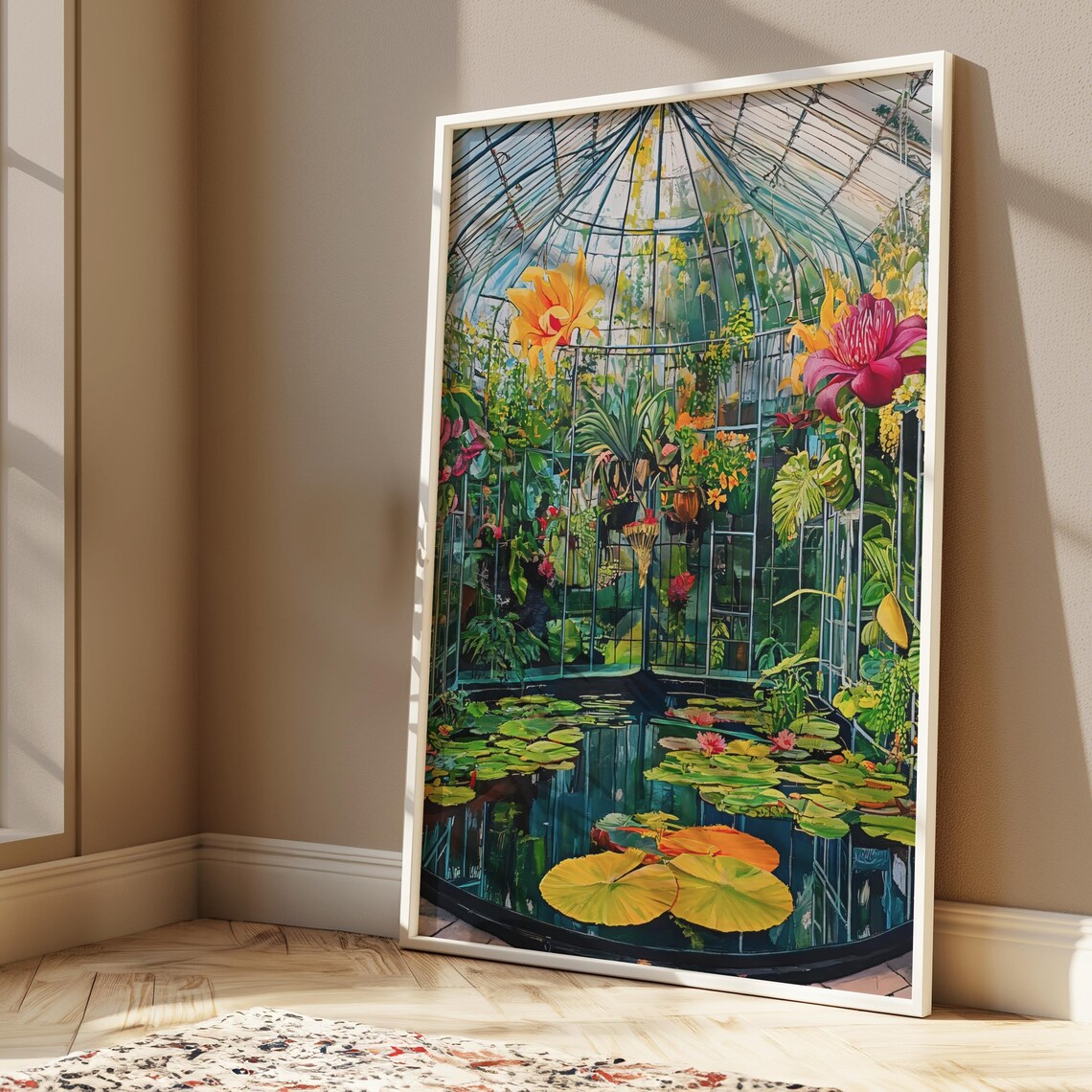 Kew Gardens Grand Water Lily Glasshouse Dome Tropical Art Poster - Image 3