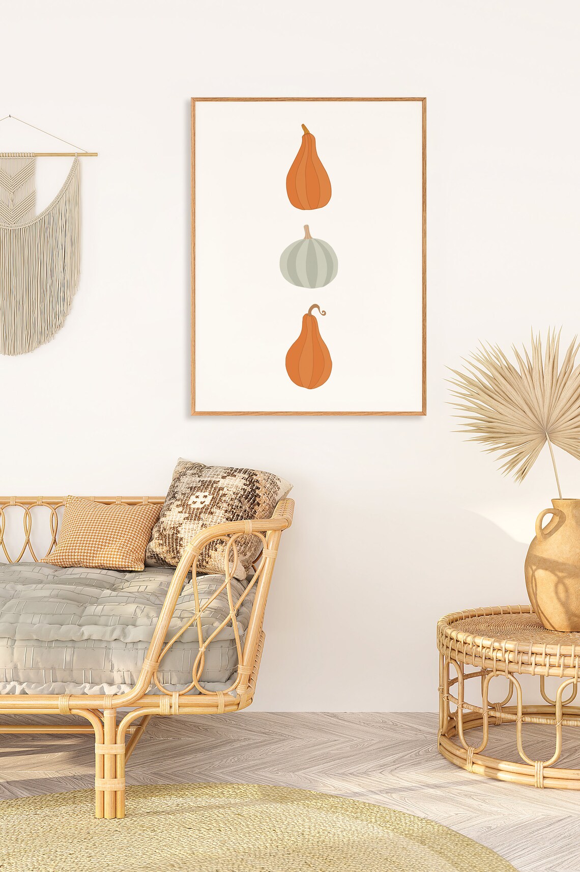 Pumpkin Fall Art Print, Boho Home Decor - Image 2