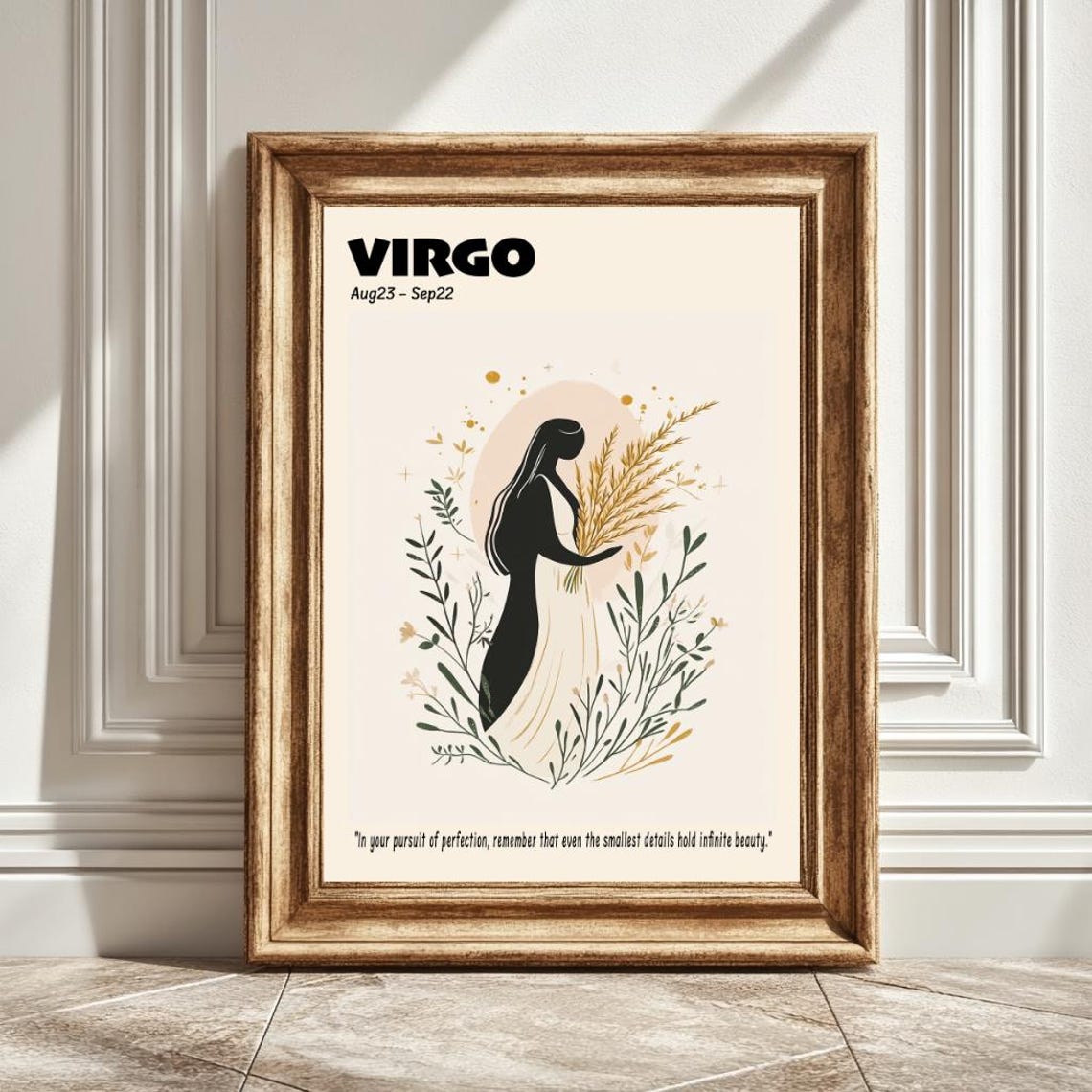 Virgo Astrology Poster, Zodiac Decor Gift