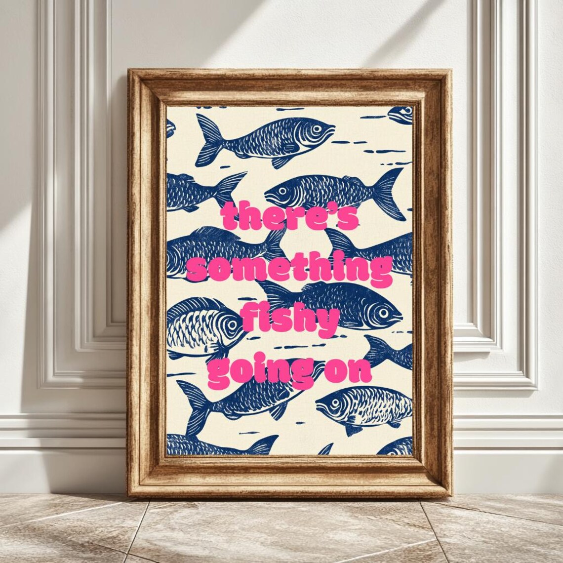 Something Fishy Going On, Whimsical Ocean Art Print
