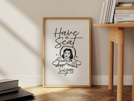Cowgirl Bathroom Humor Art Print, Western Decor