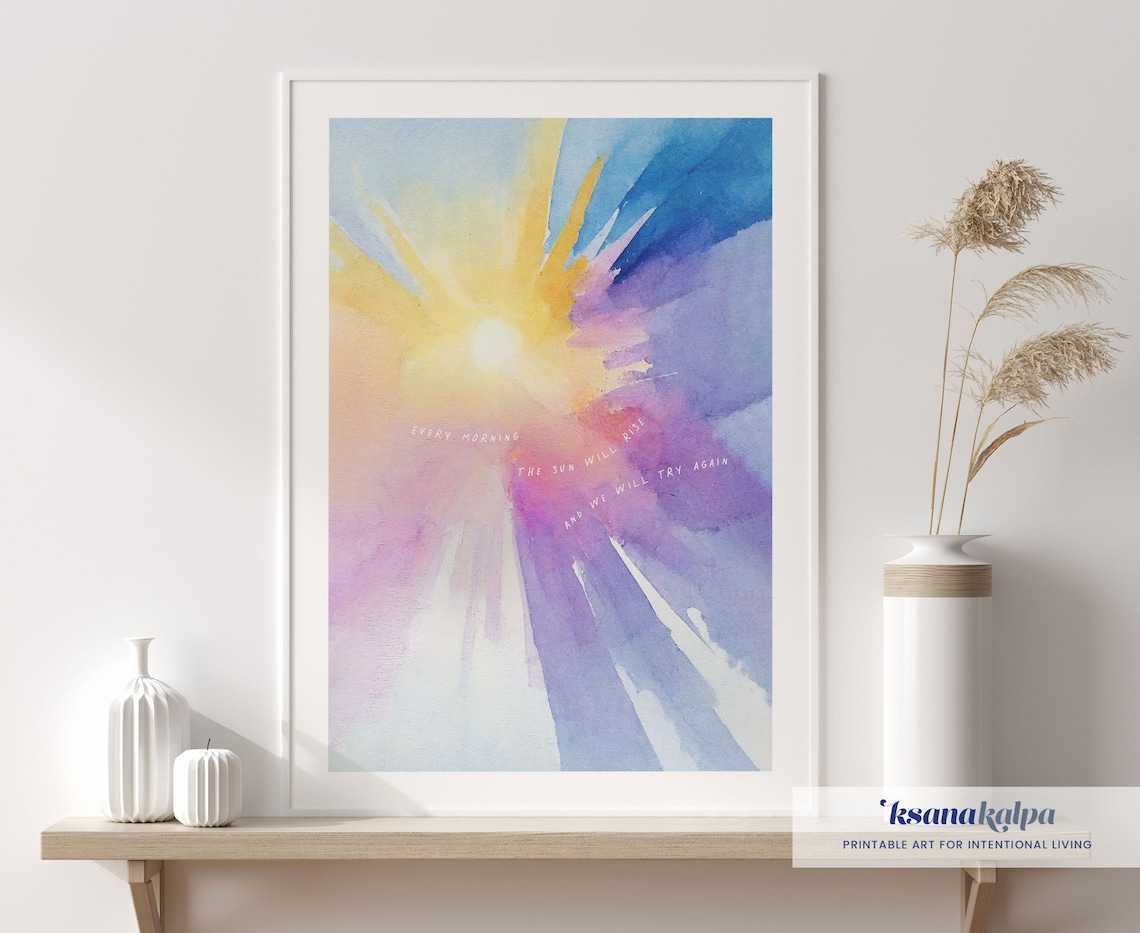 Try Again Every Morning Therapy Office Art Print - Image 4