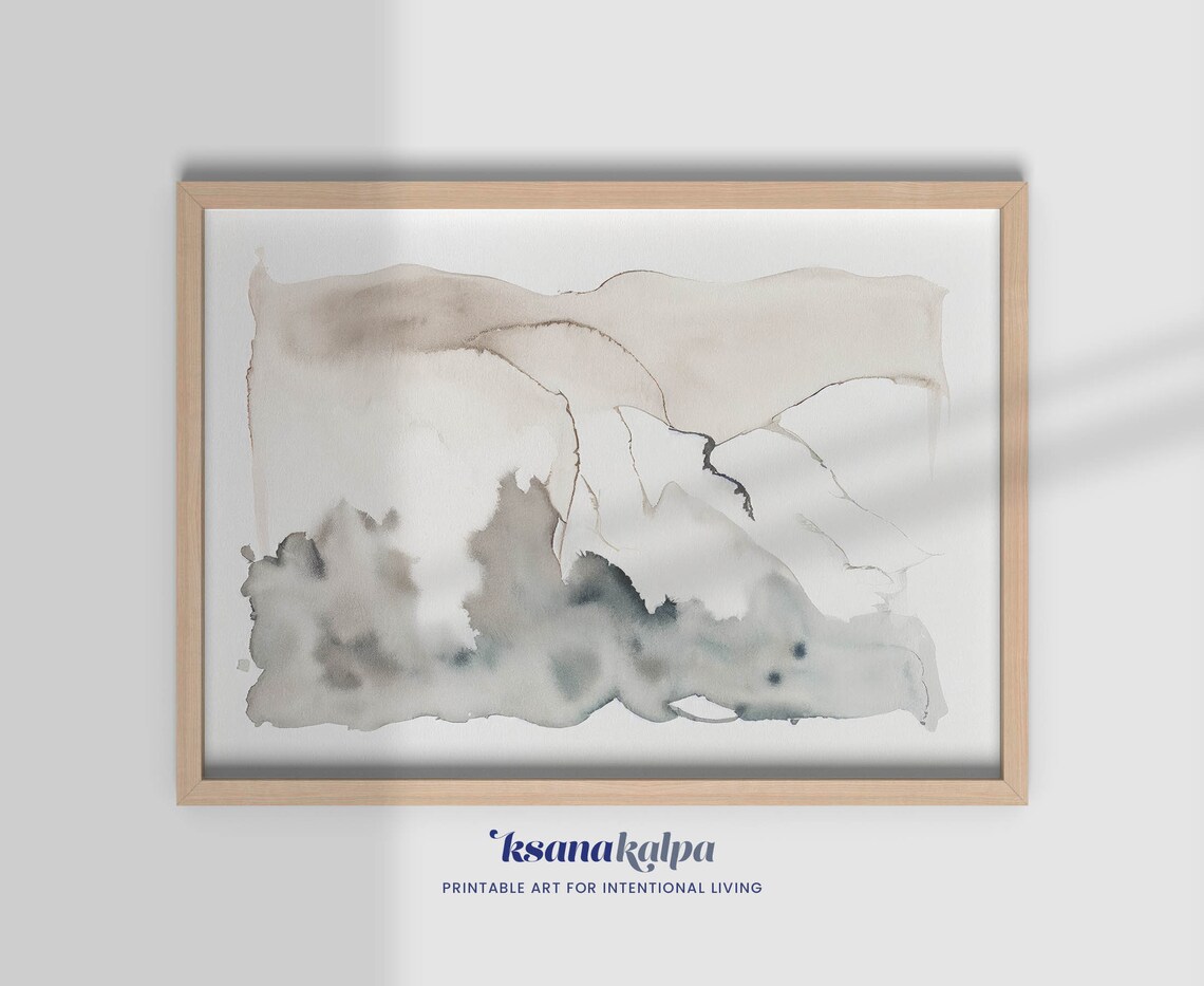 Abstract Watercolor Office Wall Art Print