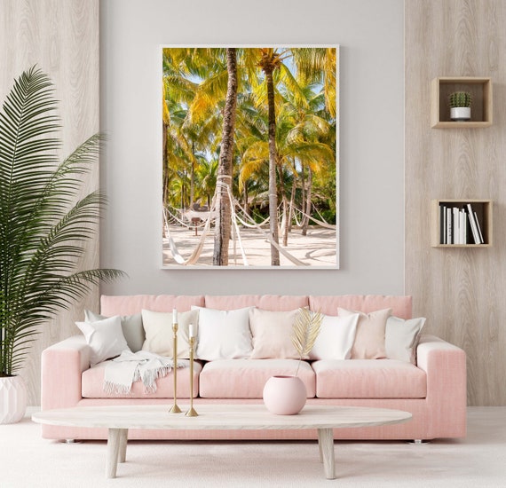 Palm Tree Travel Poster, Beach Decor Art Print