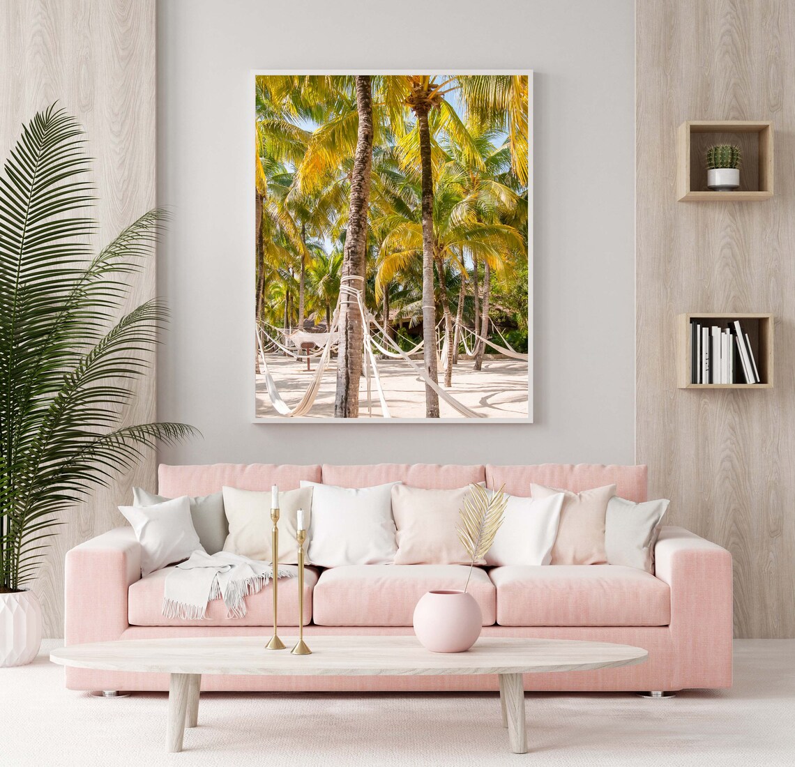 Palm Tree Travel Poster, Beach Decor Art Print