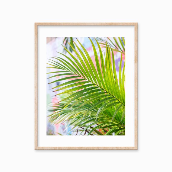 Botanical Print Green Palm Frond Wall Art Poster Plant Leaf Tropical Decor Botanical Poster