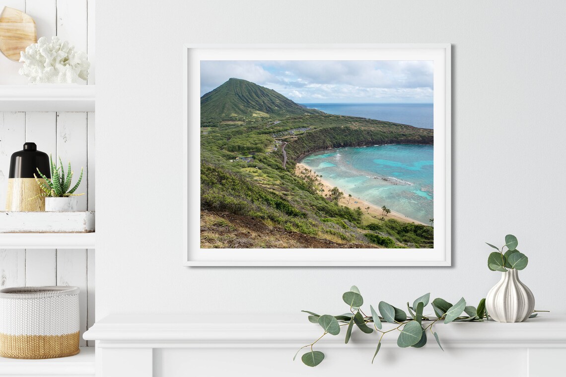 Hanauma Bay Hawaii Turquoise Ocean Koko Head Crater Photography Poster - Image 2