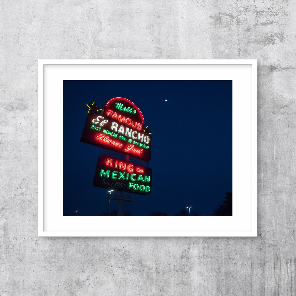 Matts El Rancho Vintage Austin Travel Poster - Image 3