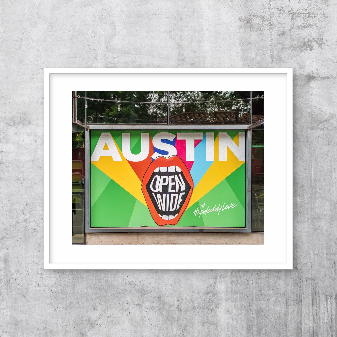 Austin Texas Open Wide Colorful Street Mural Lips Photo Poster - Image 2
